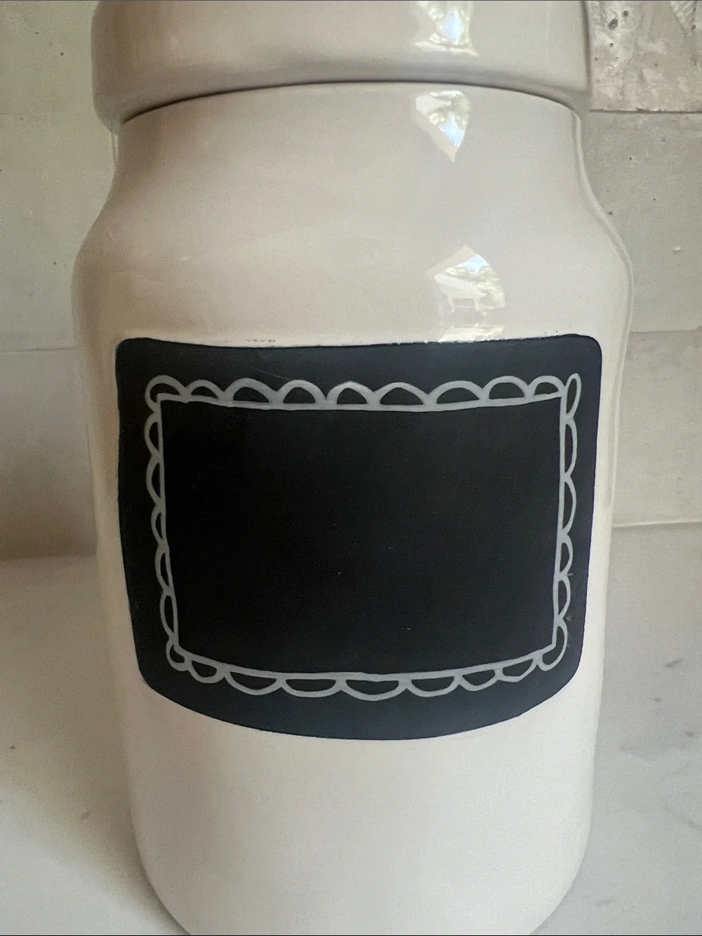 Rae Dunn Chalkboard Black And White Canister